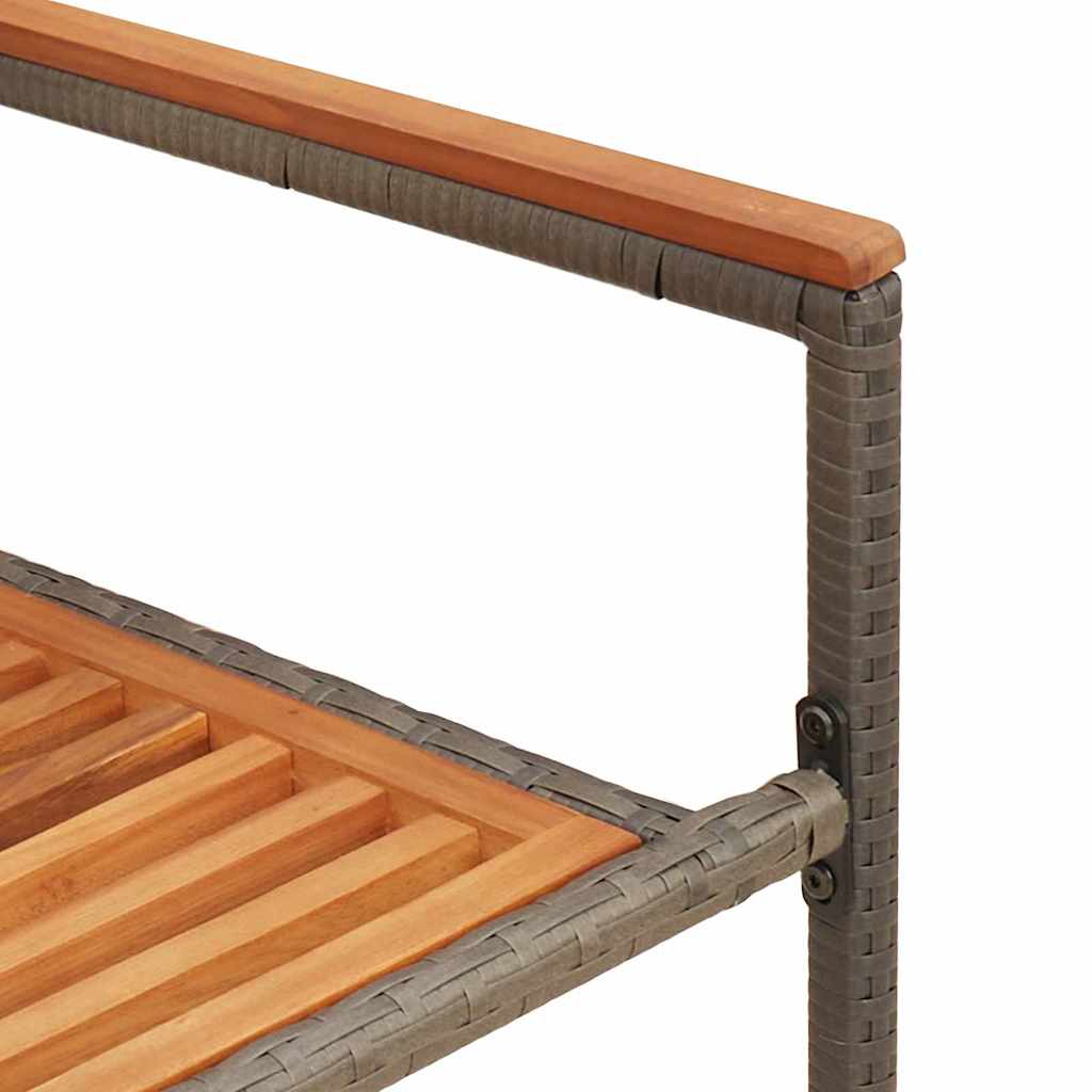 Garten Stapelstühle 2 pcs Braun und Grau 54 x 56 x 90 cm