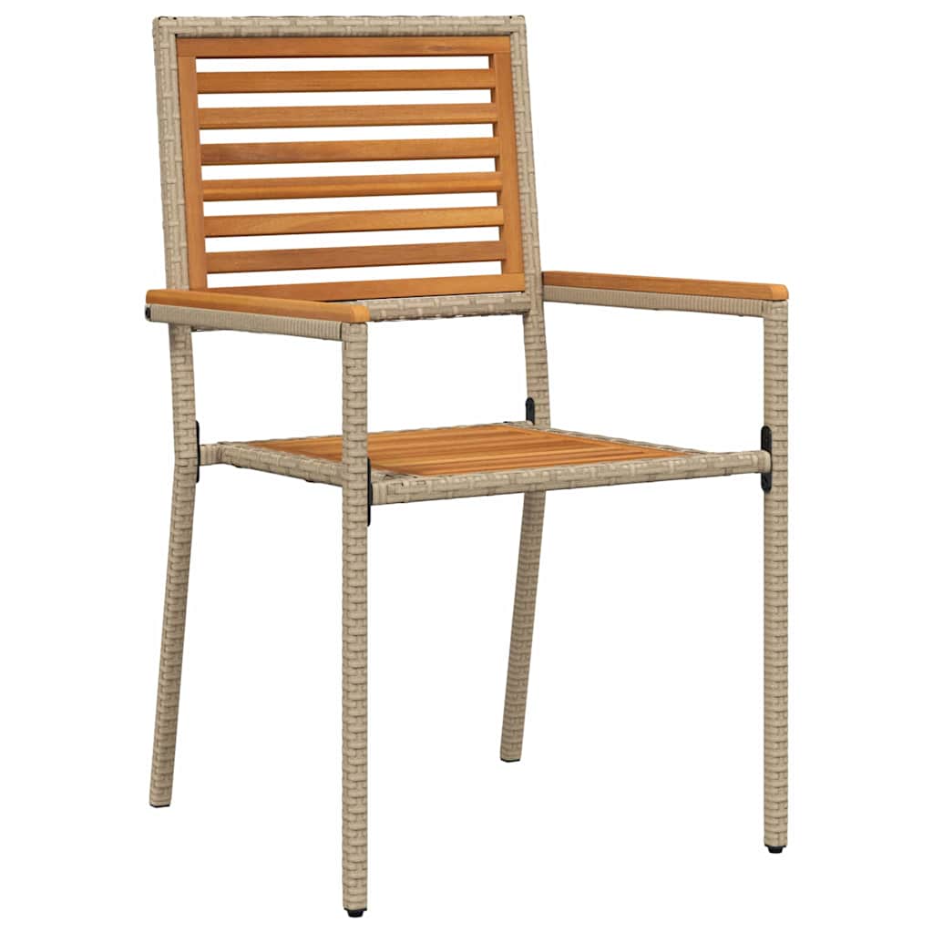 Garten Stapelstühle 2 pcs Braun und Beige 54 x 56 x 90 cm