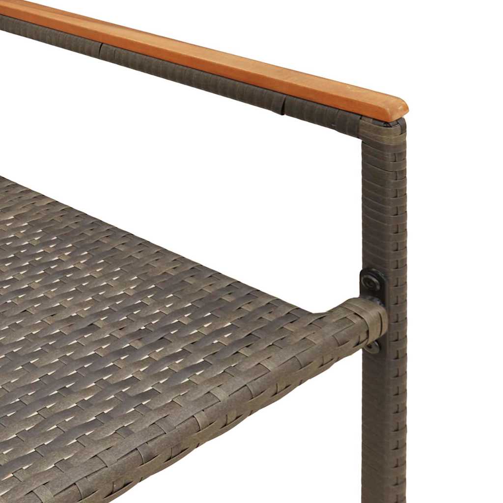 Garten Stapelstühle 2 pcs Grau und Braun 54 x 56 x 90 cm