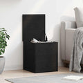 Aufbewahrungsbox Schwarz Eichen-Optik 40 x 42 x 46 cm