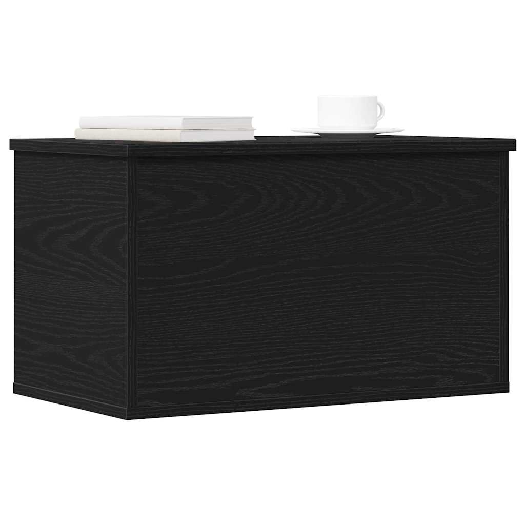 Aufbewahrungsbox Schwarz Eichen-Optik 60 x 35 x 35 cm