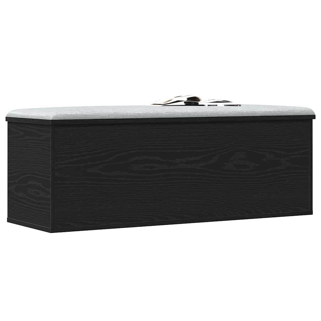 Aufbewahrungsbox Schwarz Eichen-Optik 102 x 35 x 35 cm
