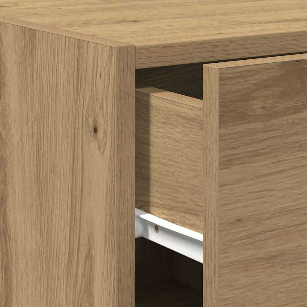Sideboard mit Schubladen Artisan-Eiche 30 x 42,5 x 93 cm