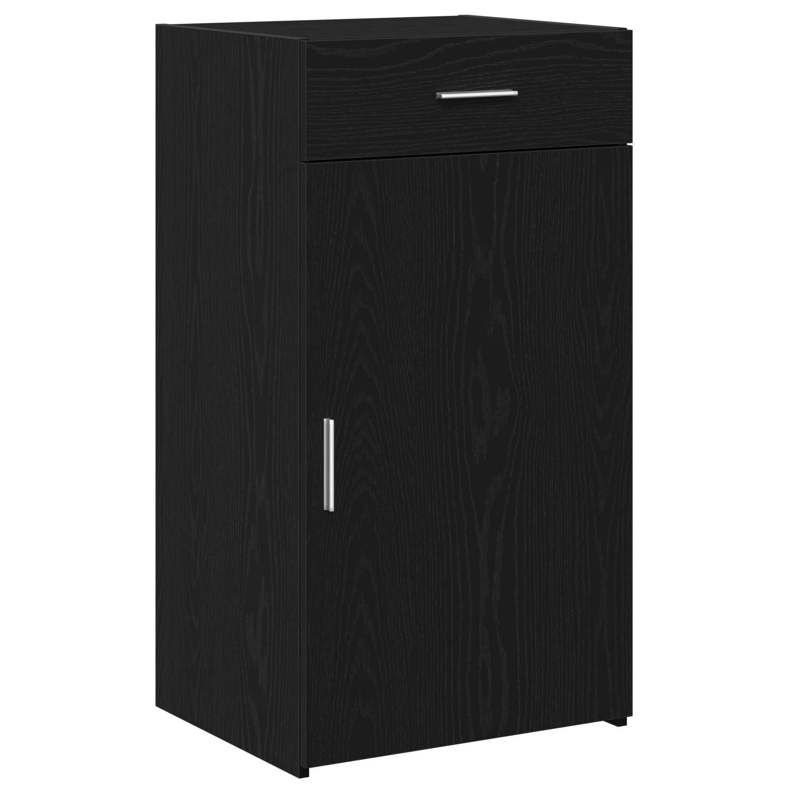 Sideboard mit Schubladen Schwarz Eichen-Optik 50 x 42,5 x 93 cm