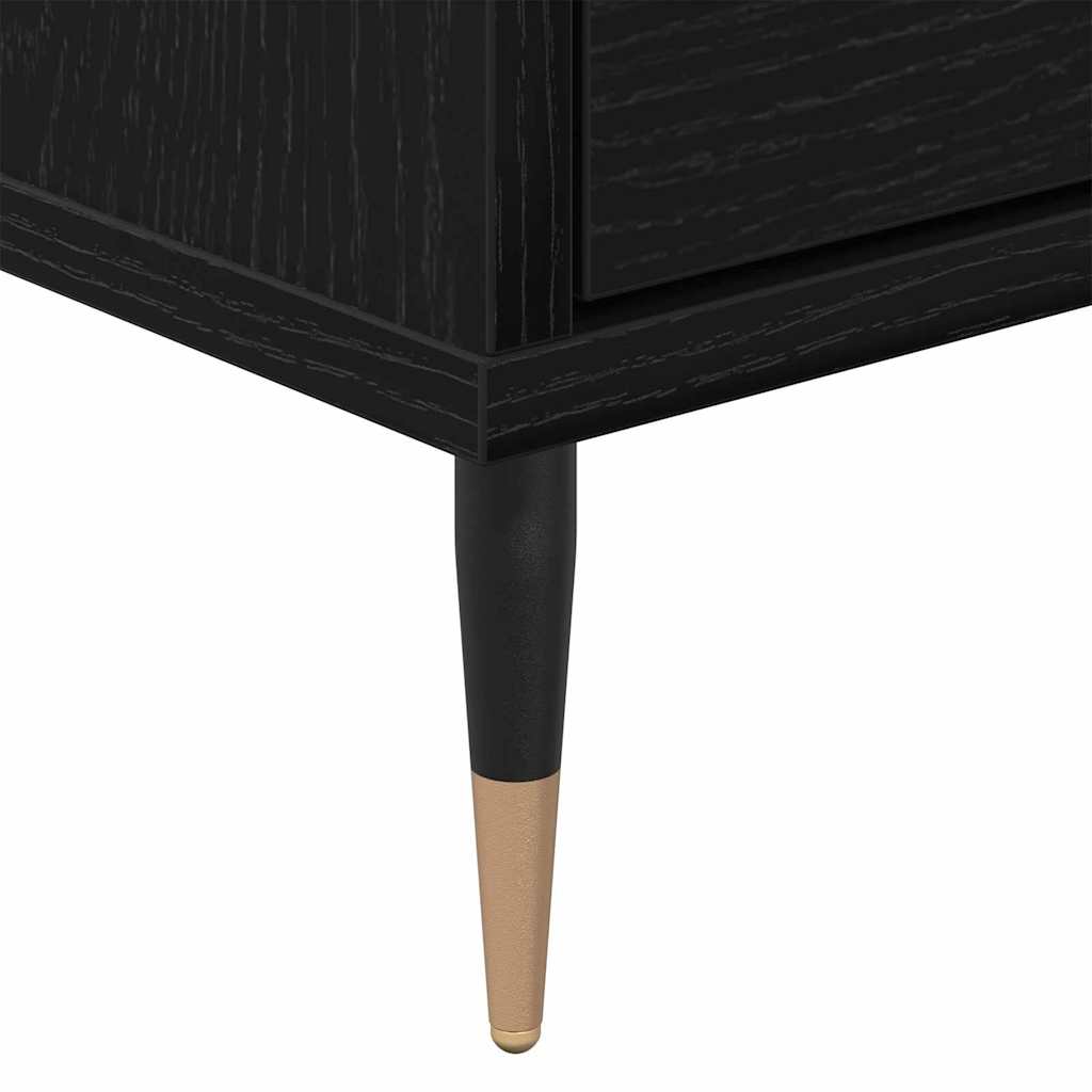 TV-Schränk Schwarz Eichen-Optik 150 x 30 x 45 cm Holzwerkstoff