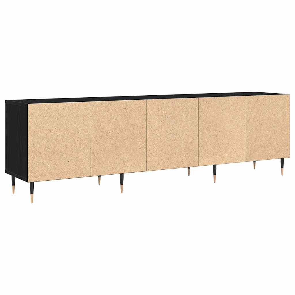 TV-Schränk Schwarz Eichen-Optik 150 x 30 x 45 cm Holzwerkstoff