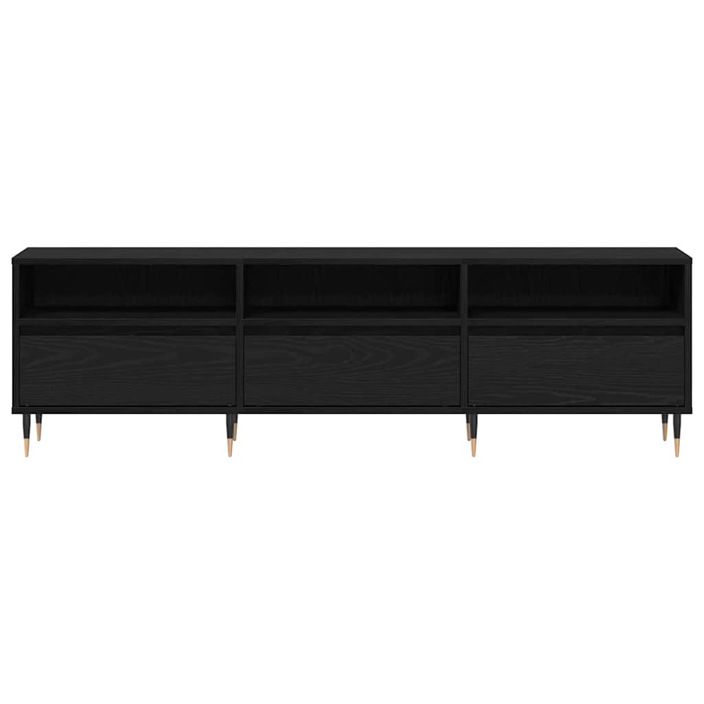 TV-Schränk Schwarz Eichen-Optik 150 x 30 x 45 cm Holzwerkstoff
