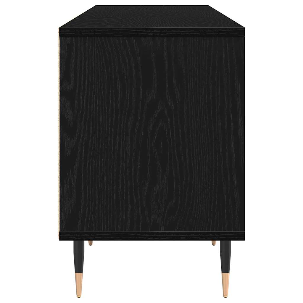 TV-Schränk Schwarz Eichen-Optik 150 x 30 x 45 cm Holzwerkstoff