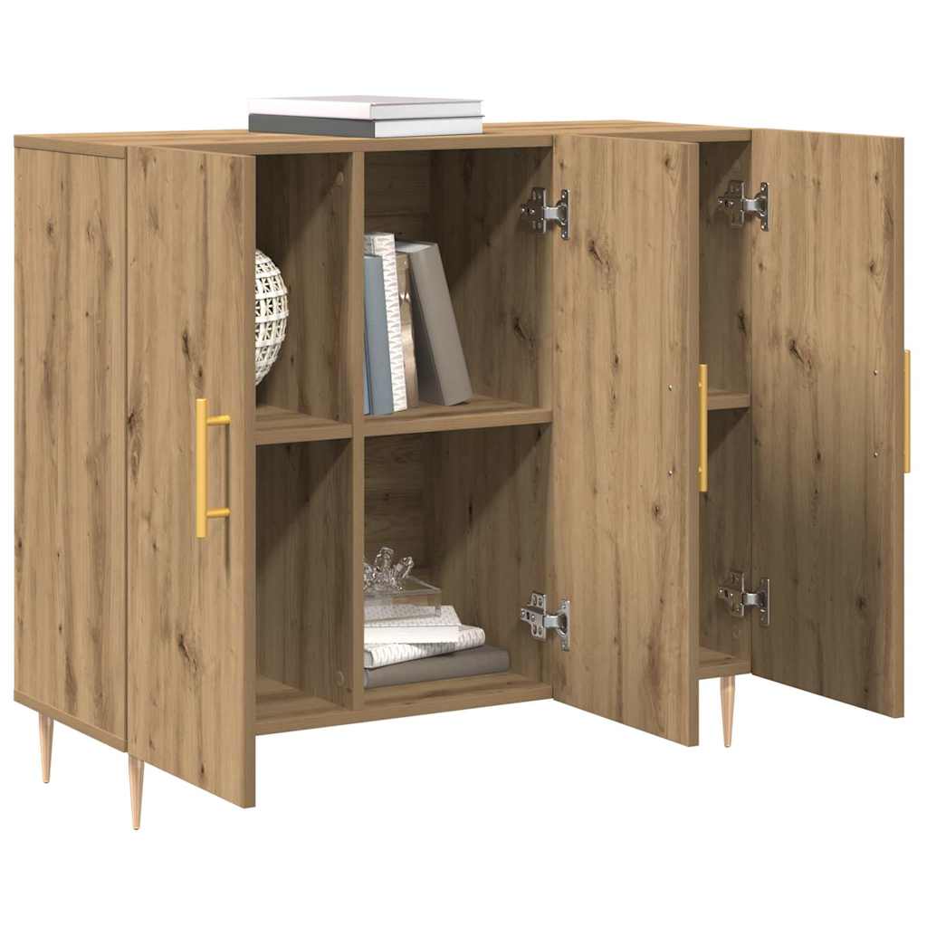 Sideboard Artisan-Eiche 90 x 34 x 80 cm Holzwerkstoff