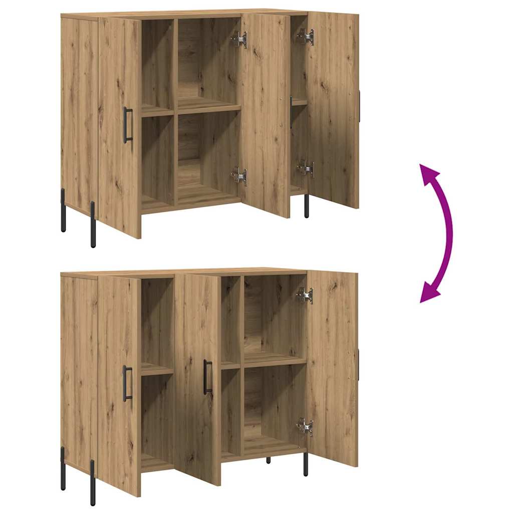 Sideboard Artisan-Eiche 90 x 34 x 80 cm Holzwerkstoff