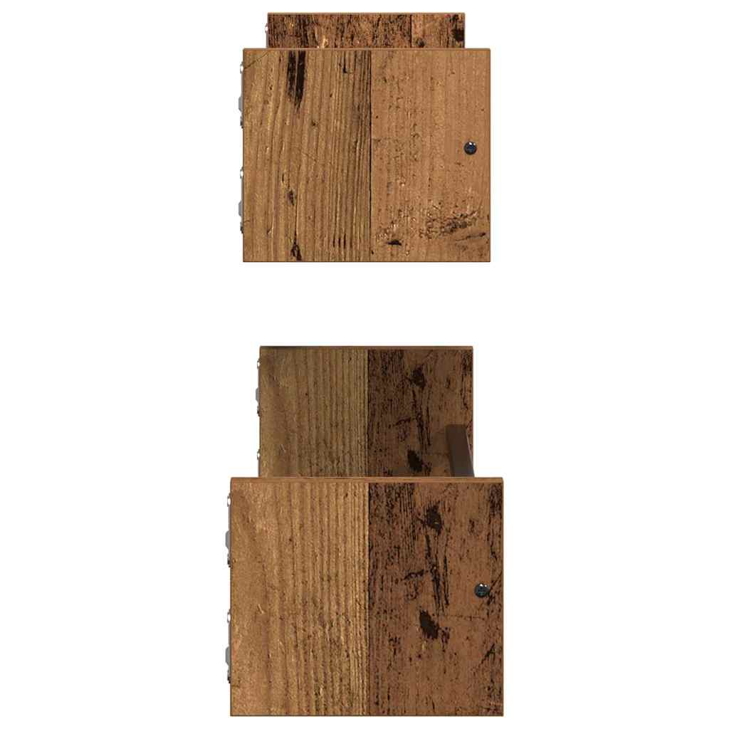 Wandregal Wandmontiert 2 pcs Altholz 60 x 16 x 14 cm