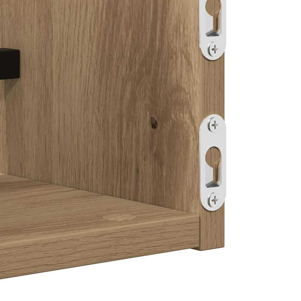 Wandregal Wandmontiert 2 pcs Artisan-Eiche 80 x 16 x 14 cm