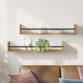 Wandregal Wandmontiert 2 pcs Artisan-Eiche 80 x 16 x 14 cm