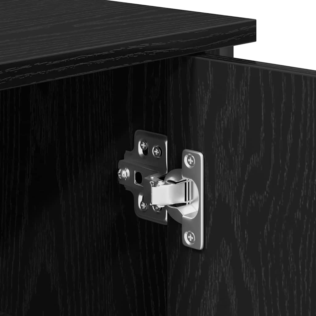 Sideboard Schwarz Eichen-Optik 70 x 30 x 80 cm