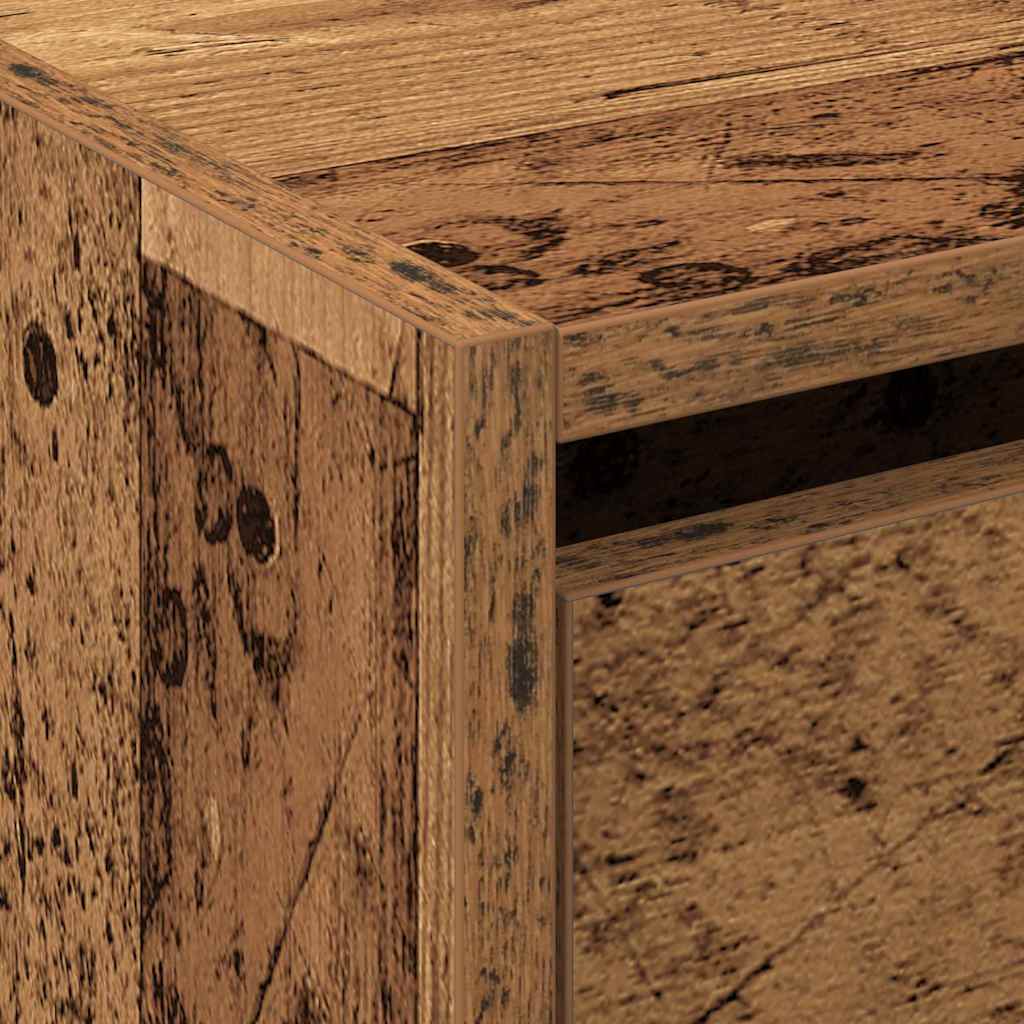 Schuhschrank mit Regal Altholz 60 x 21 x 57 cm Holzwerkstoff