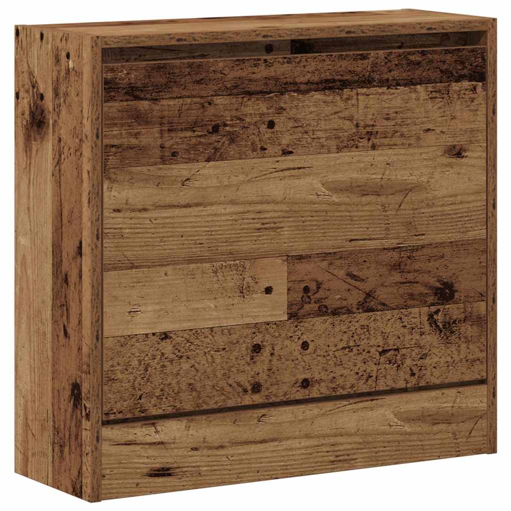 Schuhschrank mit Regal Altholz 60 x 21 x 57 cm Holzwerkstoff