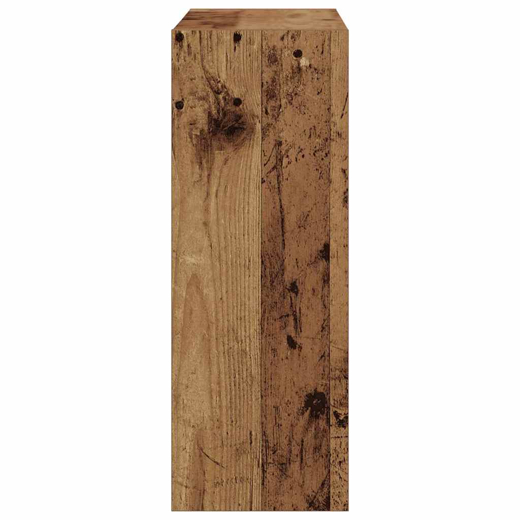 Schuhschrank mit Regal Altholz 60 x 21 x 57 cm Holzwerkstoff