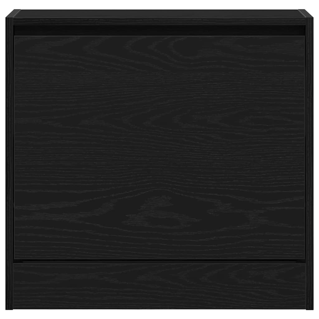 Schuhschrank Schwarz Eichen-Optik 60 x 21 x 57 cm Holzwerkstoff