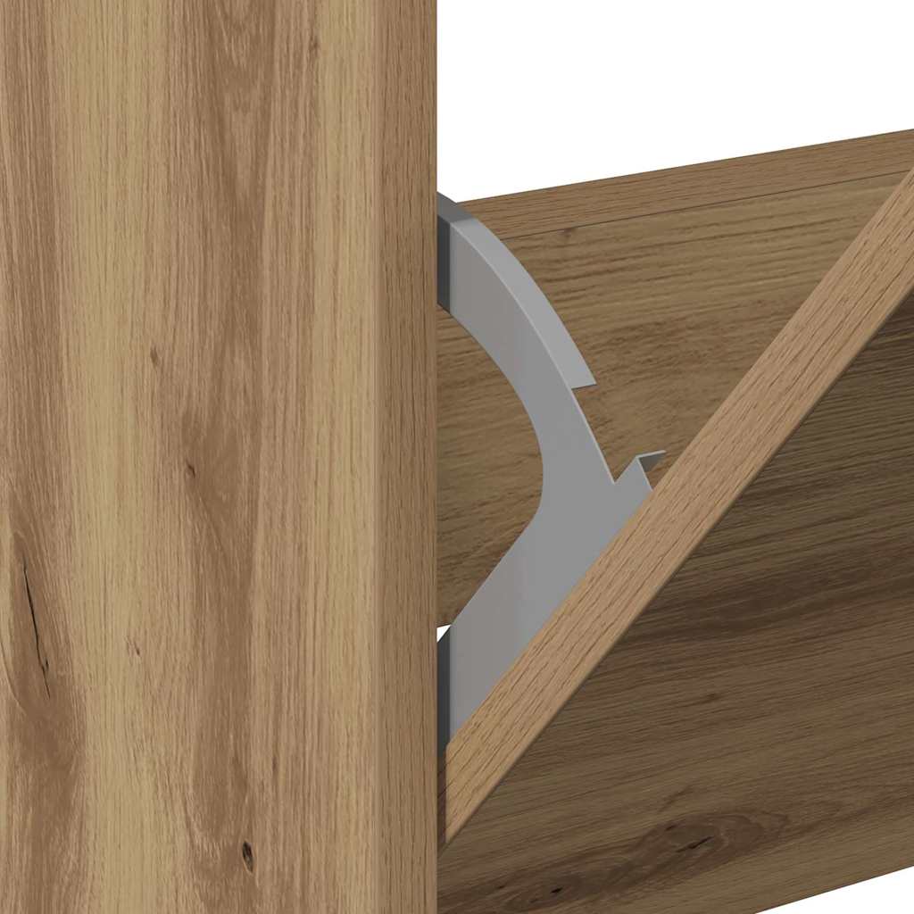 Schuhschrank Artisan-Eiche 80 x 21 x 125,5 cm Holzwerkstoff