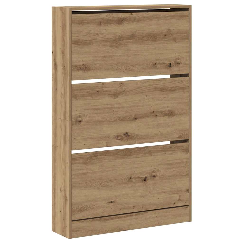 Schuhschrank Artisan-Eiche 80 x 21 x 125,5 cm Holzwerkstoff