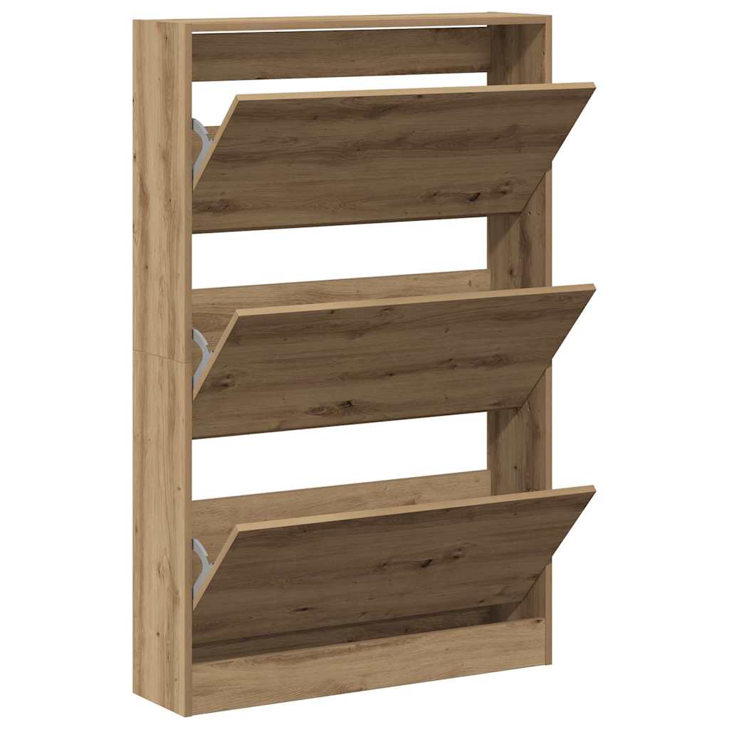 Schuhschrank Artisan-Eiche 80 x 21 x 125,5 cm Holzwerkstoff