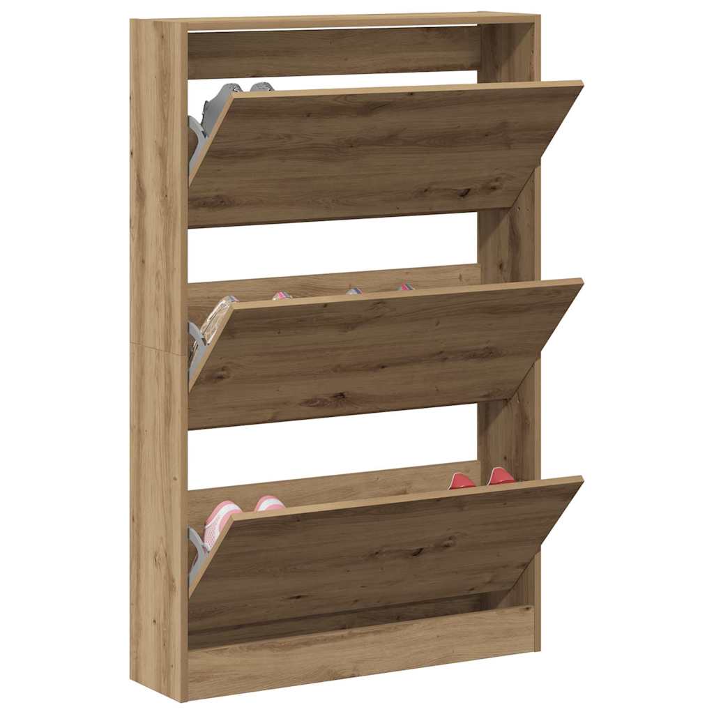 Schuhschrank Artisan-Eiche 80 x 21 x 125,5 cm Holzwerkstoff