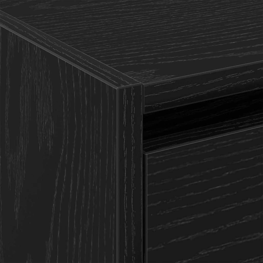 Schuhschrank mit Regal Schwarz Eichen-Optik 80 x 21 x 125,5 cm