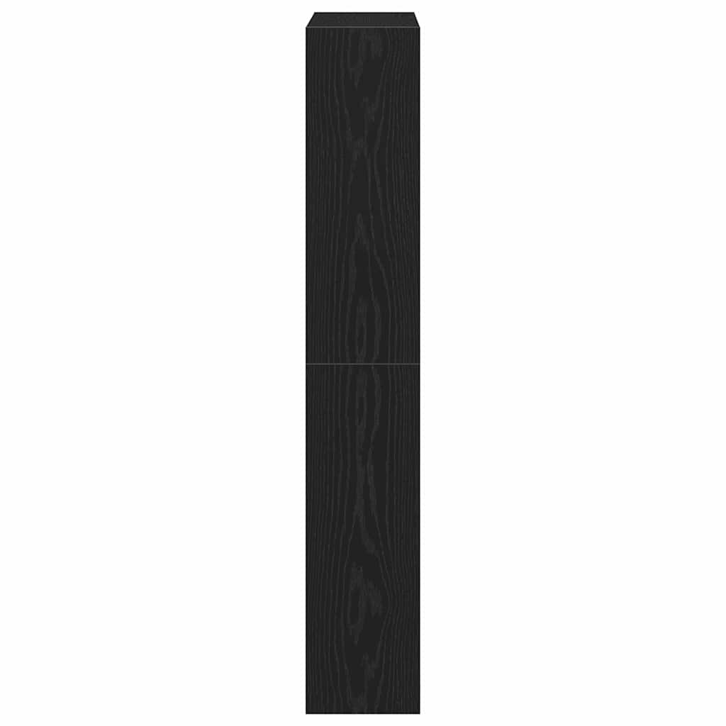 Schuhschrank mit Regal Schwarz Eichen-Optik 80 x 21 x 125,5 cm