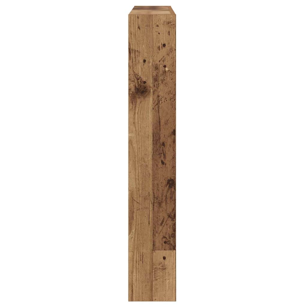 Kopfteil mit Regal Altholz 120 x 17 x 102 cm Holzwerkstoff