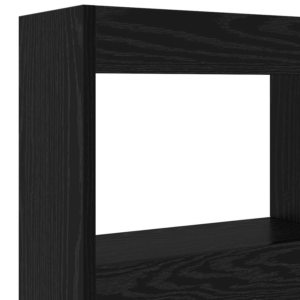 Kopfteil Schwarz Eichen-Optik 120 x 17 x 102 cm Holzwerkstoff