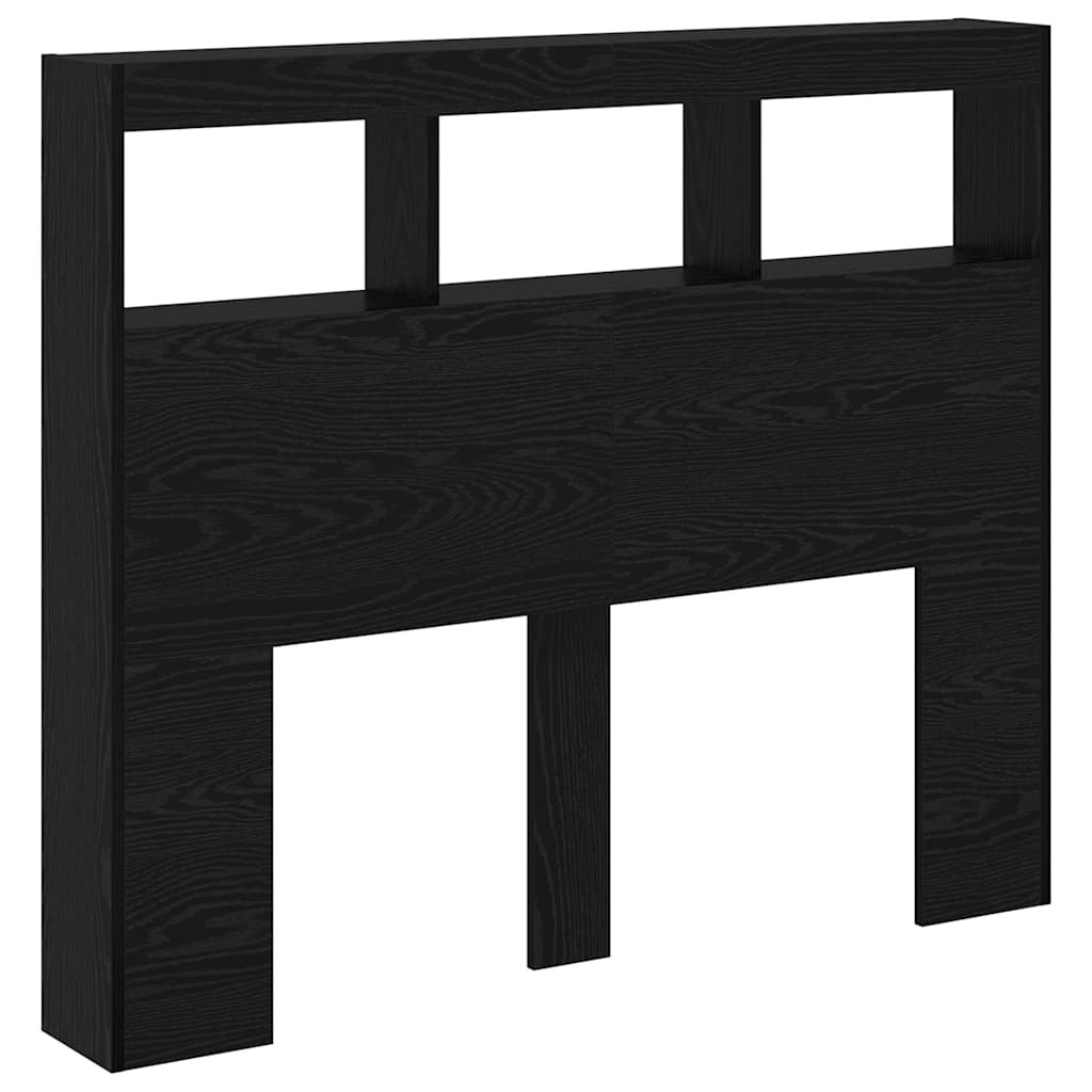 Kopfteil Schwarz Eichen-Optik 120 x 17 x 102 cm Holzwerkstoff