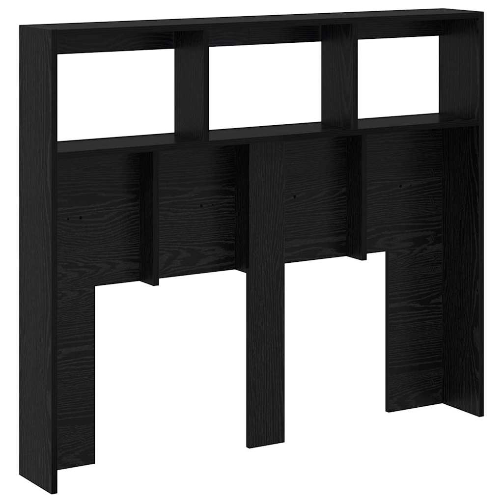 Kopfteil Schwarz Eichen-Optik 120 x 17 x 102 cm Holzwerkstoff