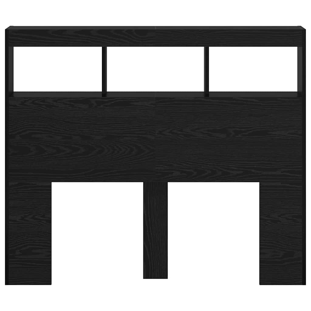 Kopfteil Schwarz Eichen-Optik 120 x 17 x 102 cm Holzwerkstoff