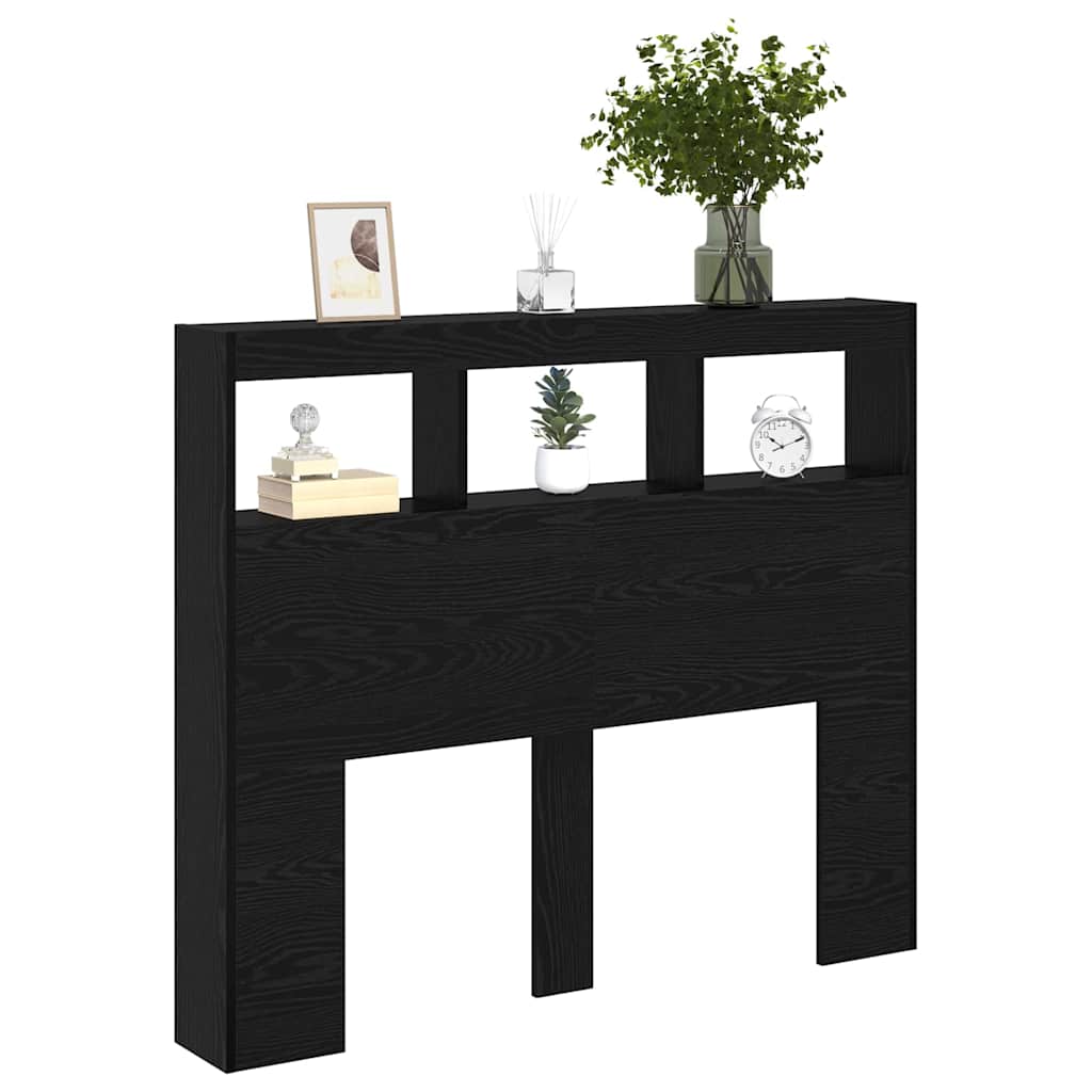Kopfteil Schwarz Eichen-Optik 120 x 17 x 102 cm Holzwerkstoff