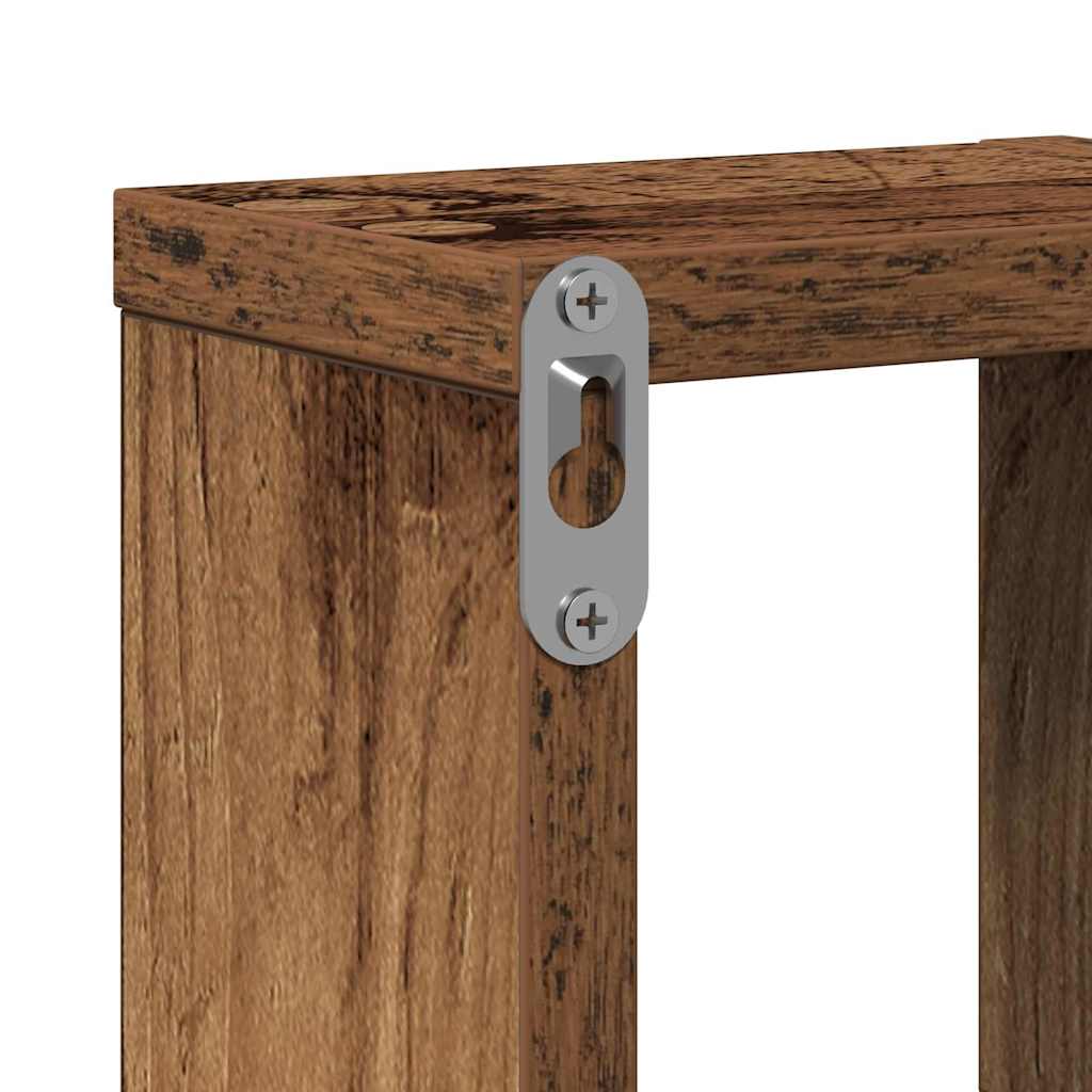 Wandregal Wandmontiert mit Speicher Altholz 104,5 x 43 x 10 cm