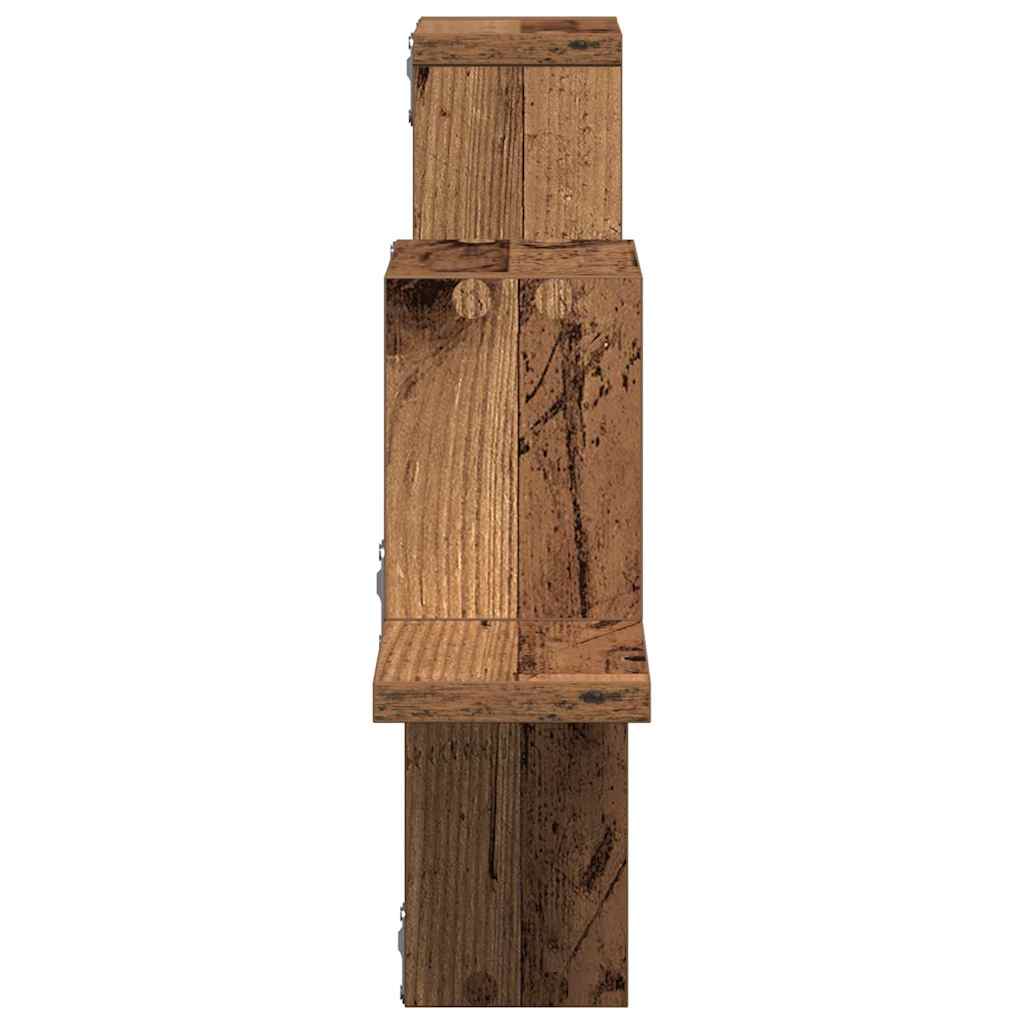 Wandregal Wandmontiert mit Speicher Altholz 104,5 x 43 x 10 cm