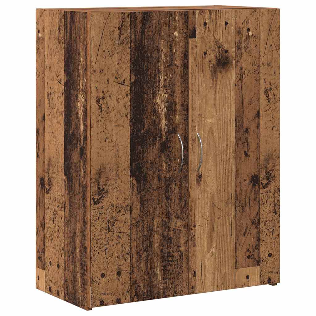 Büroschrank mit Regal Schwarz Eichen-Optik 70 x 32 x 77.5 cm
