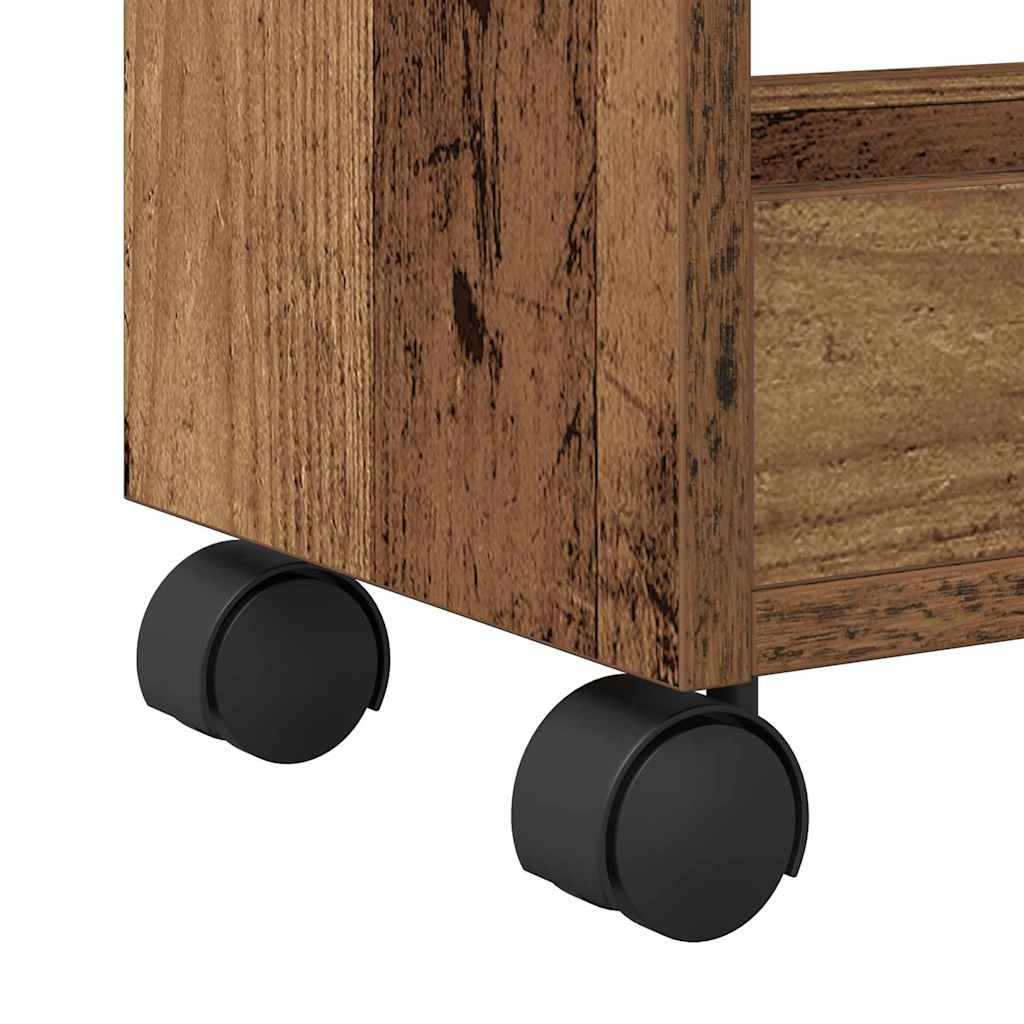 Schrank Mit Rad Altholz 60 x 22 x 79 cm
