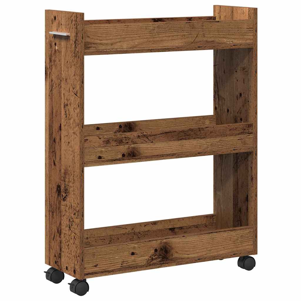 Schrank Mit Rad Altholz 60 x 22 x 79 cm