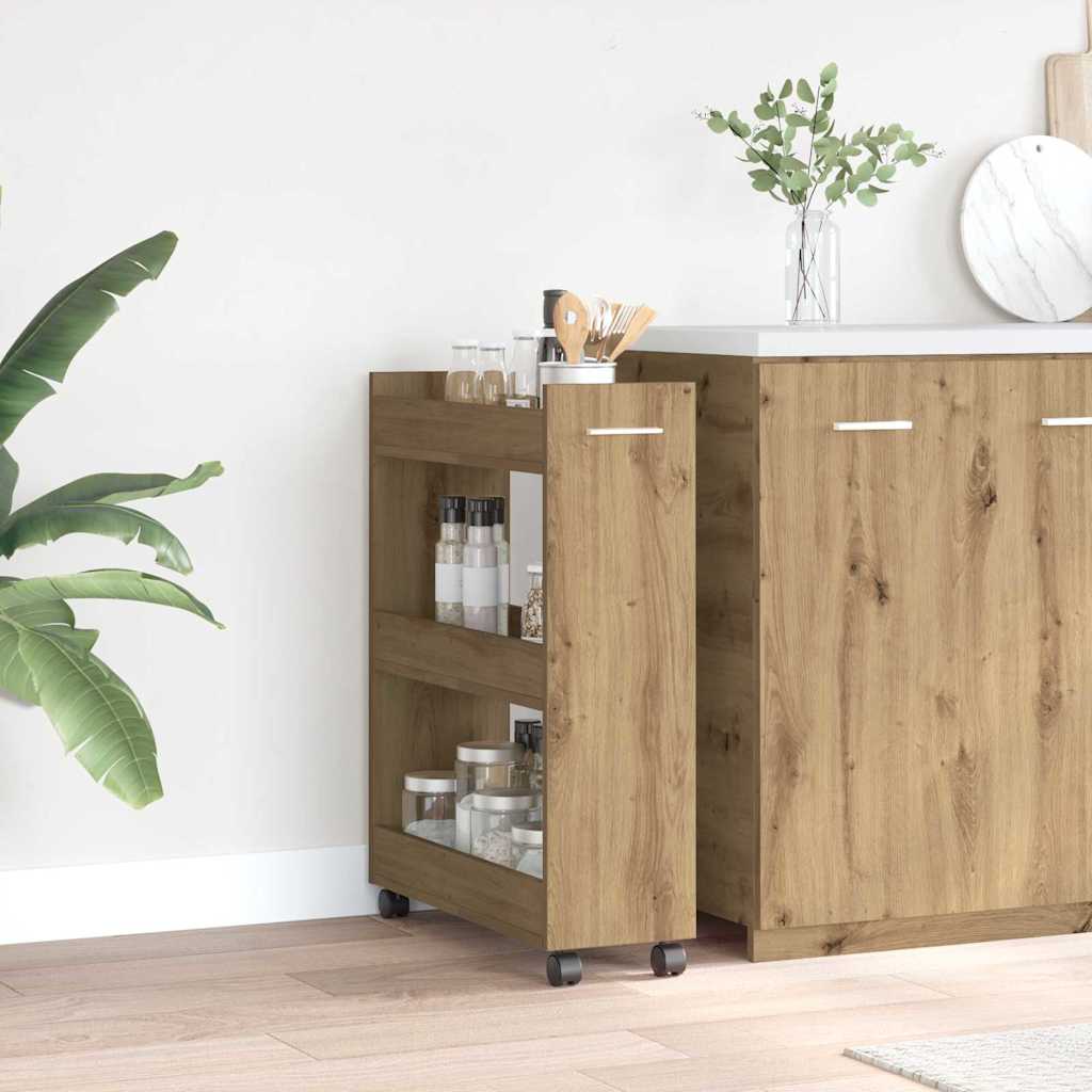 Schrank Mit Rad Artisan-Eiche 60 x 22 x 79 cm