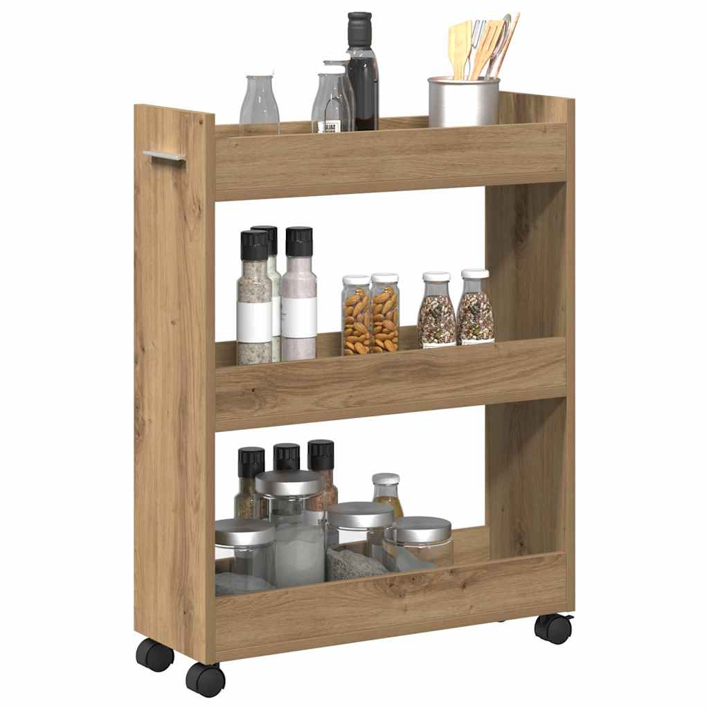Schrank Mit Rad Artisan-Eiche 60 x 22 x 79 cm