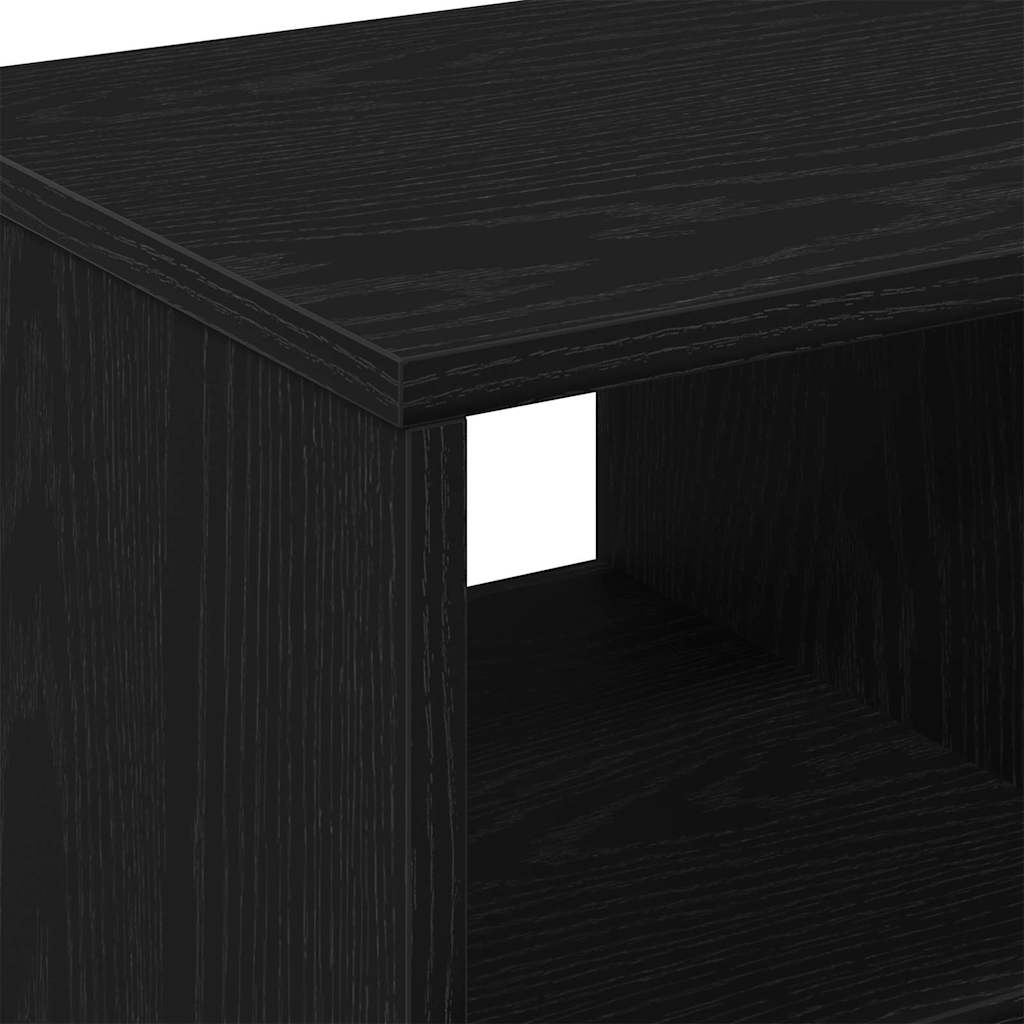 Beistelltisch mit Regal Schwarz Eichen-Optik 50 x 30 x 55 cm