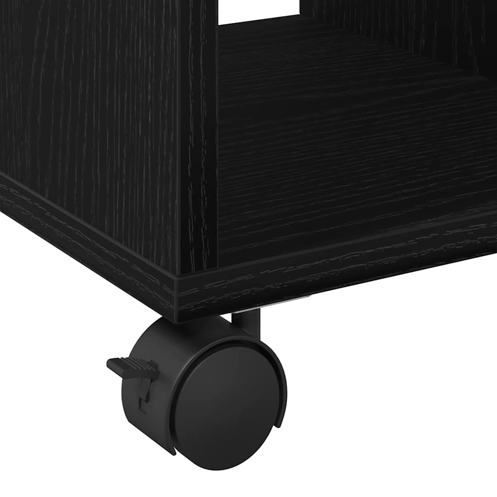 Beistelltisch mit Regal Schwarz Eichen-Optik 50 x 30 x 55 cm