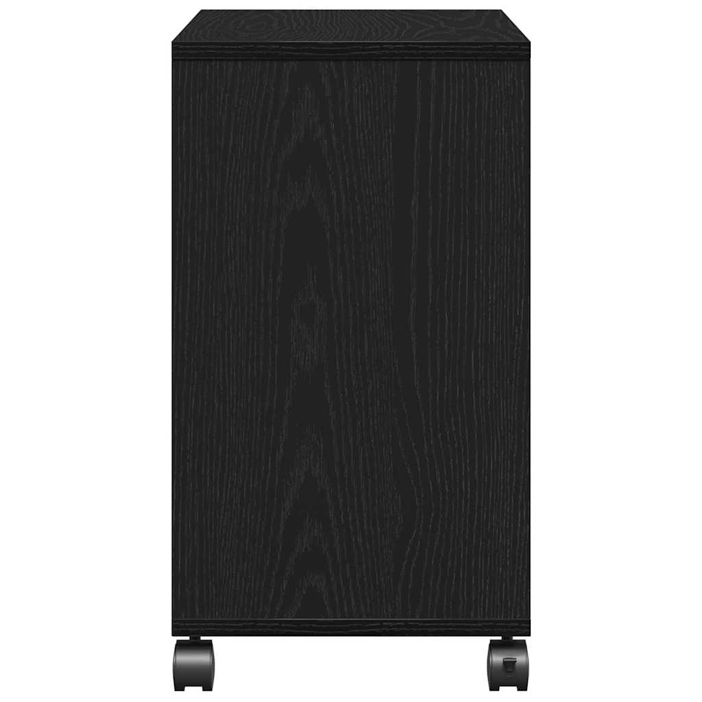 Beistelltisch mit Regal Schwarz Eichen-Optik 50 x 30 x 55 cm