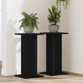 Pflanzenständer 2 pcs Schwarz Eichen-Optik 30 x 30 x 60 cm