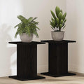 Pflanzenständer 2 pcs Schwarz Eichen-Optik 30 x 30 x 40 cm