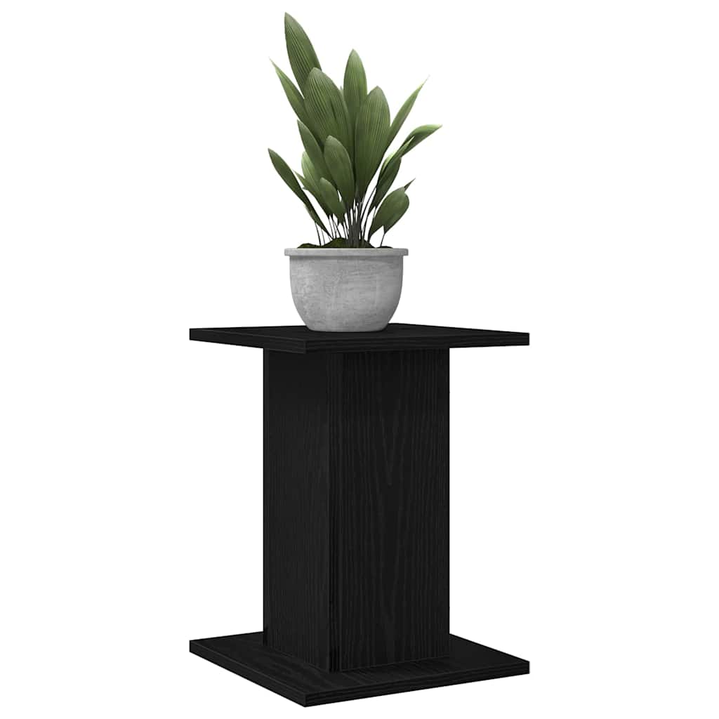 Pflanzenständer 2 pcs Schwarz Eichen-Optik 30 x 30 x 40 cm