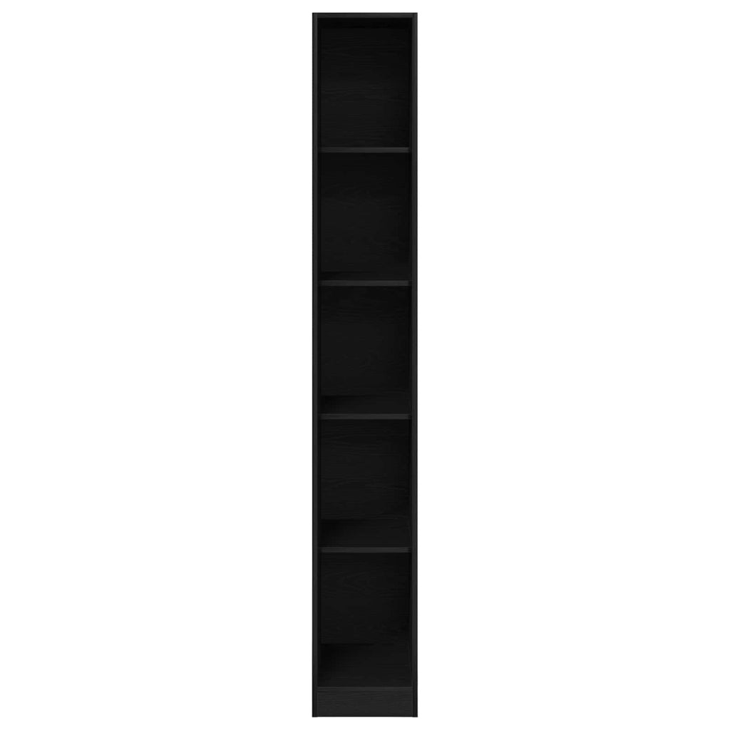 Kleiderschrank mit Regal Schwarz Eichen-Optik 30 x 50 x 200 cm