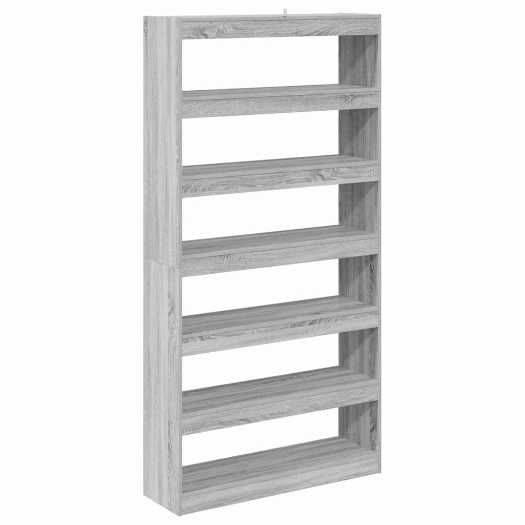 Bücherregal Graues Sonoma 100 x 30 x 198 cm Holzwerkstoff