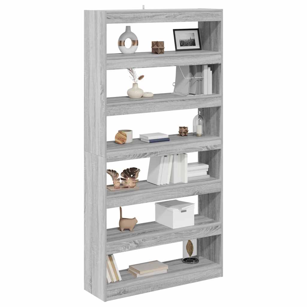 Bücherregal Graues Sonoma 100 x 30 x 198 cm Holzwerkstoff